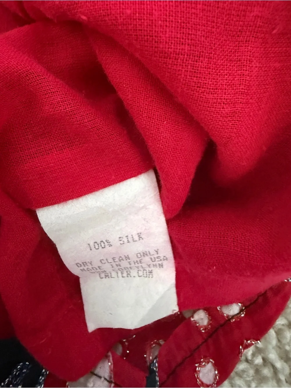 Corey Lynn Calter 100% Silk Rooster Print Mini Skirt Size 6 Navy Red